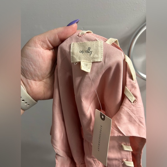 NWT Anthropologie En Elly Babydoll Stitch-Trim Tank - Picture 5 of 8